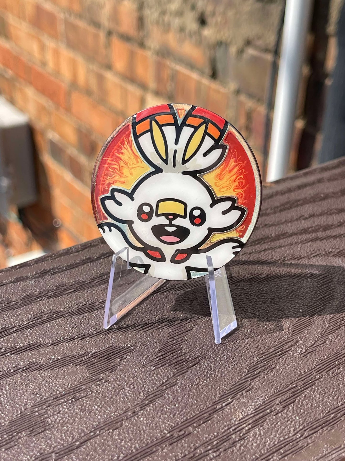 Scorbunny Painted Pokemon Coin - Jumbo Variant