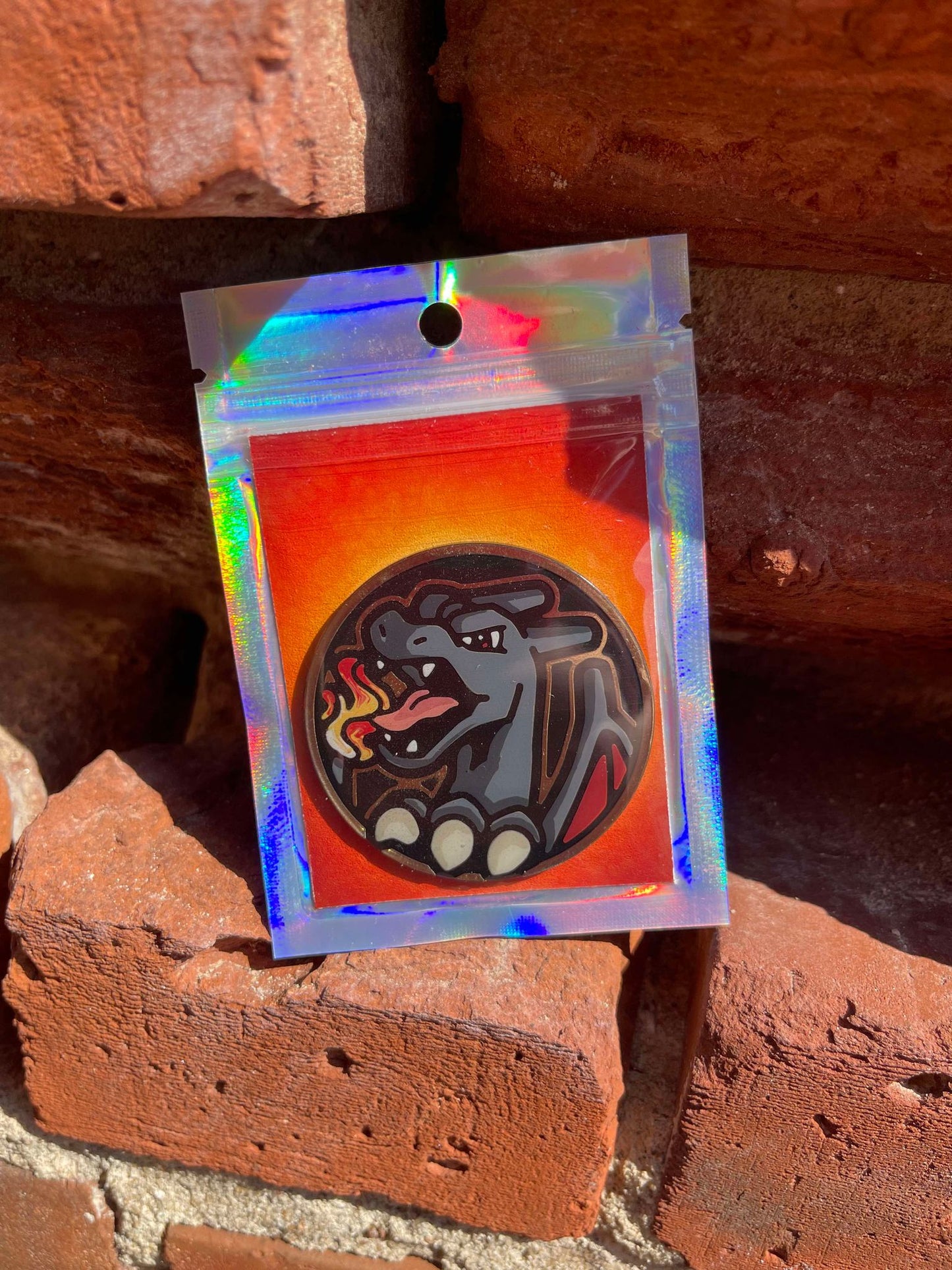 Shiny Charizard Painted Pokemon Coin - Jumbo Classic
